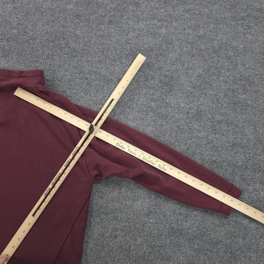 Vintage Patagonia Sweater Mens M Burgundy‎ Quarter Zip Organic Cotton 2000s Y2K